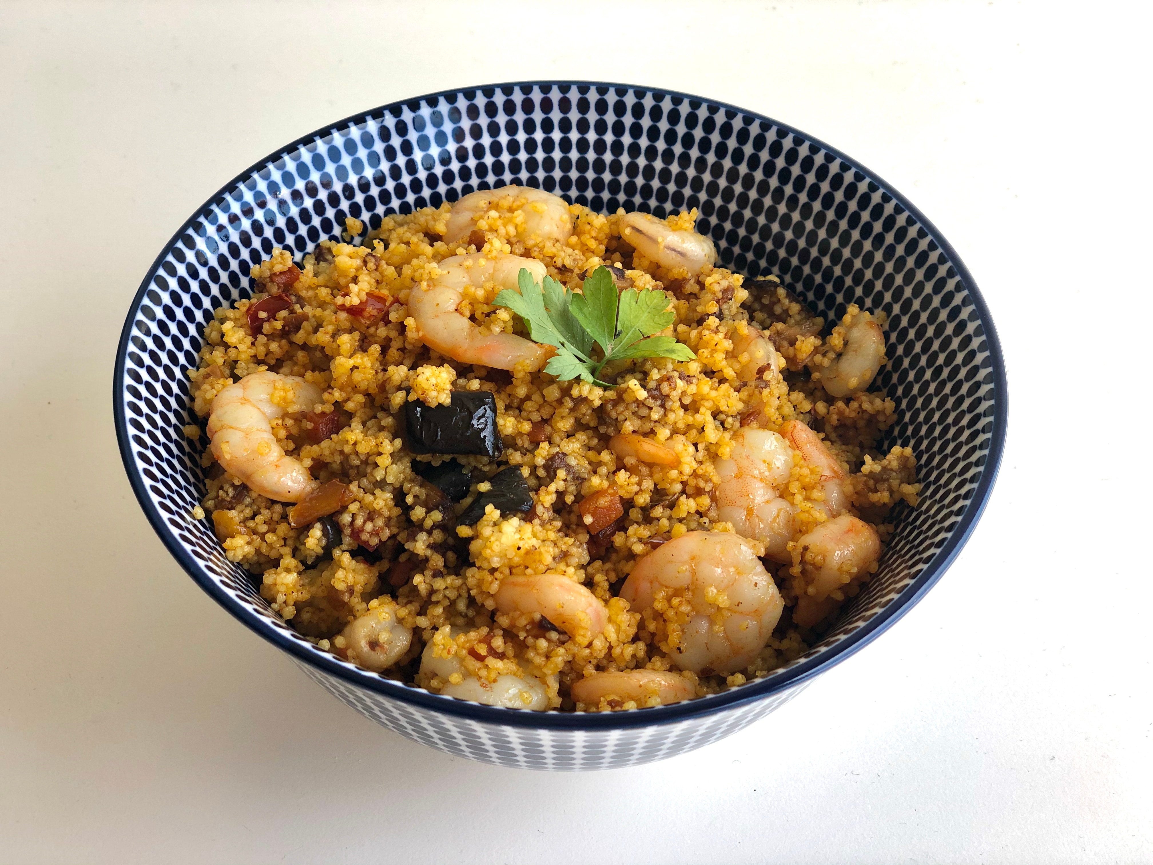 Foto de Cous cous con gambas y verduras
