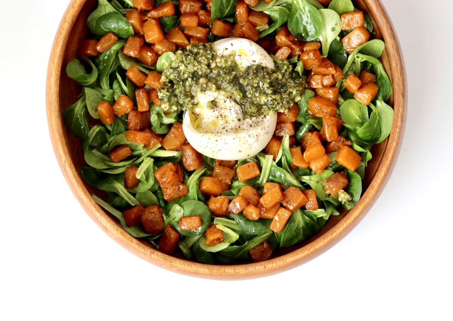 Foto de Ensalada de calabaza, pesto y burrata
