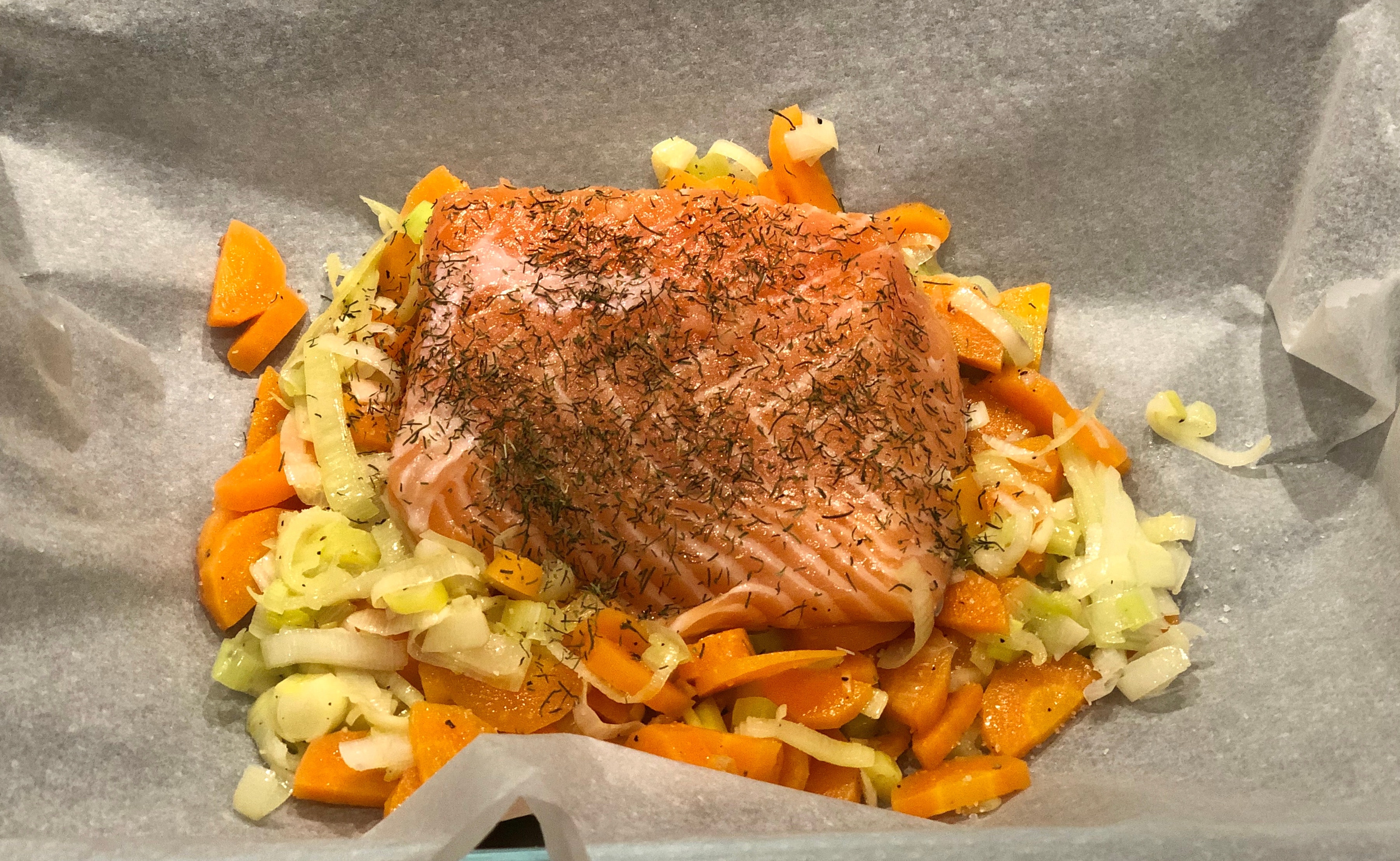 Foto de Salmón al papillote